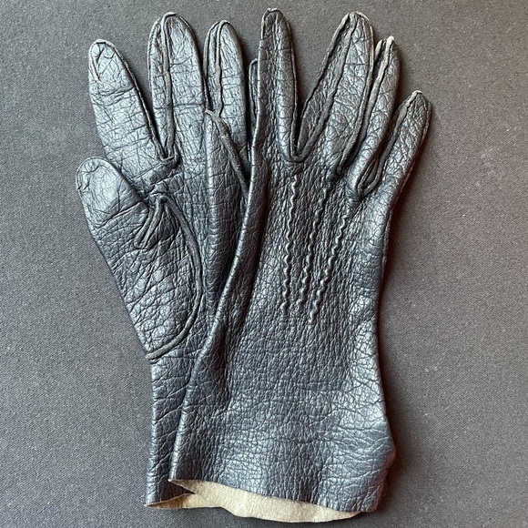 Accessories Vintage Black Leather Gloves Poshmark
